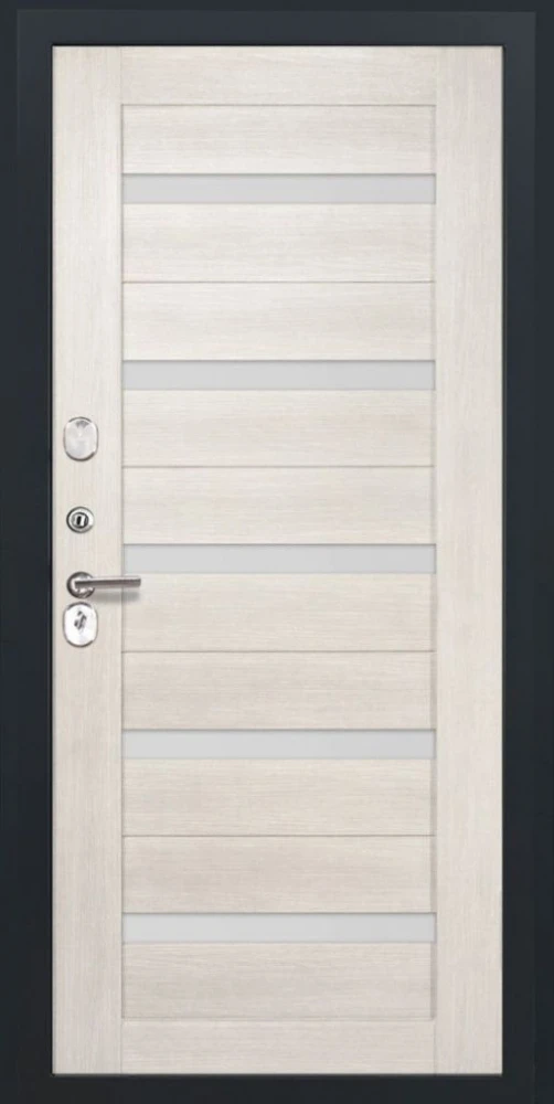Входная дверь ДвериПРО Аура СБ-1 (ст. белое, 16мм, Беленый дуб) DPRO228126 внутренняя сторона